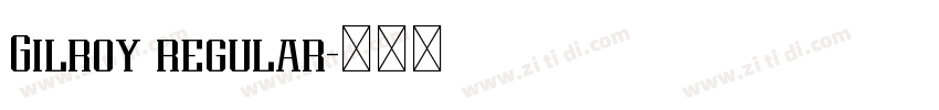 Gilroy regular字体转换 Gilroy regular字体转换